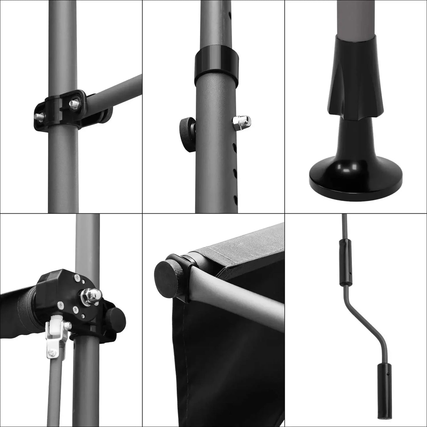 Manual Retractable Awning, Non-Screw Outdoor Patio Awning Sunshade Shelter, Height Adjustable Sunshade Patio Door Window