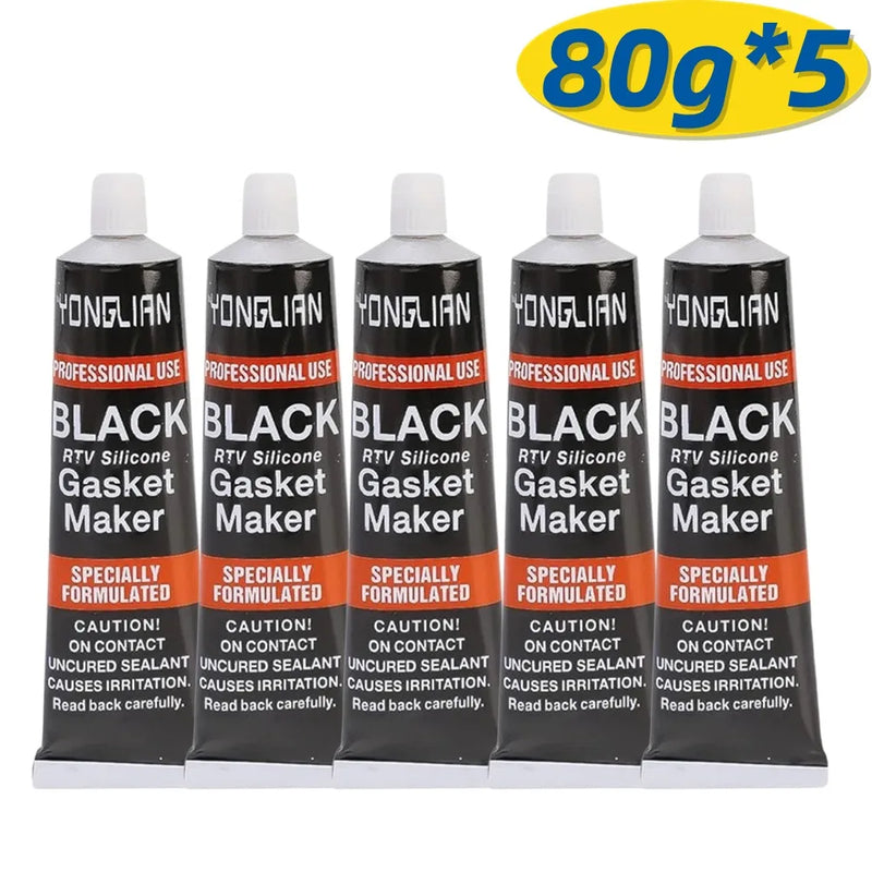Sellador de juntas de motor, adhesivo de silicona RTV negra de alta temperatura para juntas de motor automotriz, pegamento para coche, 1/3/5/10 unidades