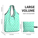 Custom Recycling Classic Black And White Polka Dot Shopping Bag Women Tote Bag Portable Grocery Shopper Bags