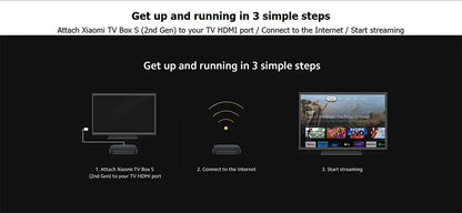 Global Version Xiaomi Mi TV Box S 2nd Gen 4K Ultra HD BT5.2 2GB 8GB Google TV Google Assistant Smart TV Box