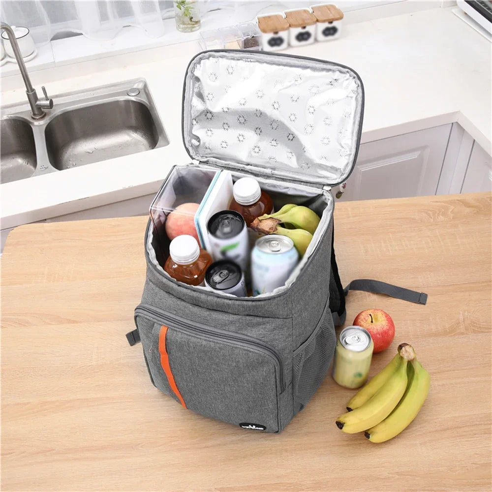 Mochila térmica de gran capacidad de 18 l, a prueba de fugas, para picnic, con aislamiento, para exteriores, para guardar al aire libre, ideal para el hombro.