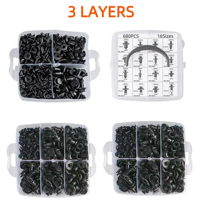 Auto Plastic Bumper Fastener Rivet Retainer Push Type Engine Cover Fastener Fender Car Door Trim Panel Clip