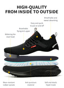 Safety Shoes Men With Steel Toe Cap Anti-smash Men Work Shoes Sneakers Light Puncture-Proof Indestructible Shoes Tactical Boots