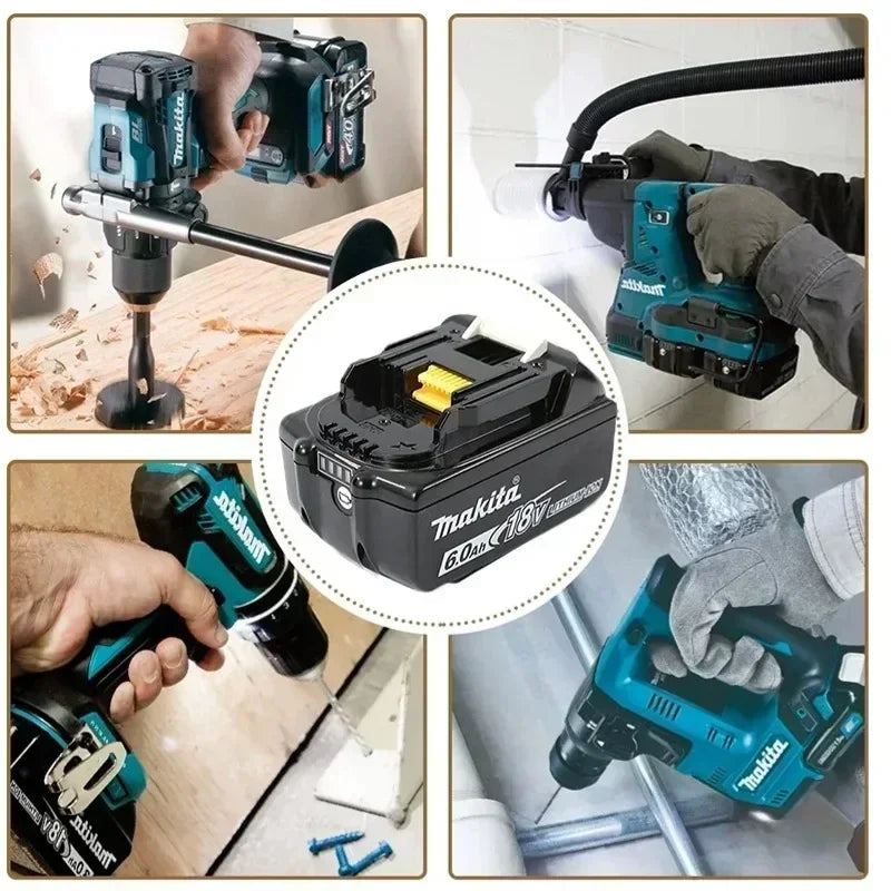 Makita-100% Original Rechargeable Power Tool Battery 5.0Ah 18V BL1830 BL1850 BL1840 BL1860 BL1815，Replaceable LED Lithium-ion