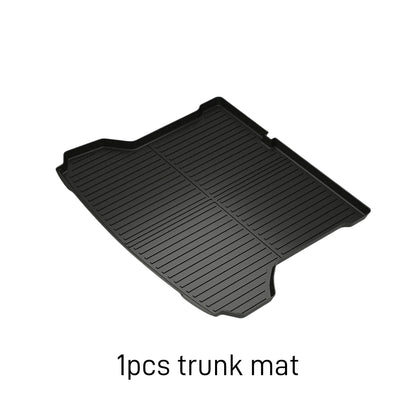 TPE Floor Mats Cargo Liner For Volkswagen ID.4 2024 2023 2022 2021 All Weather Waterproof Floor Liners TPE Trunk Mat Foot Pads