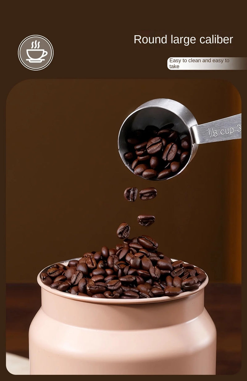 316 Stainless Steel Vacuum Coffee Storage Container Airtight Light-proof Tea Spice Food Storage Jar Kitchen Tool