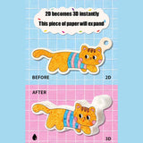 Magic Puffy Paint, 3D Drawing Magic Canvas Sponge, Texture Painting Kit, DIY Bubble Drawing Pens Art Supplies Crafts For Kids