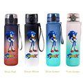 650ML Sonic Hedgehog Sport Water Bottle Large Capacity Cartoon Portable Plastic Water Bottle Drinking Cup Student Birthday Gifts