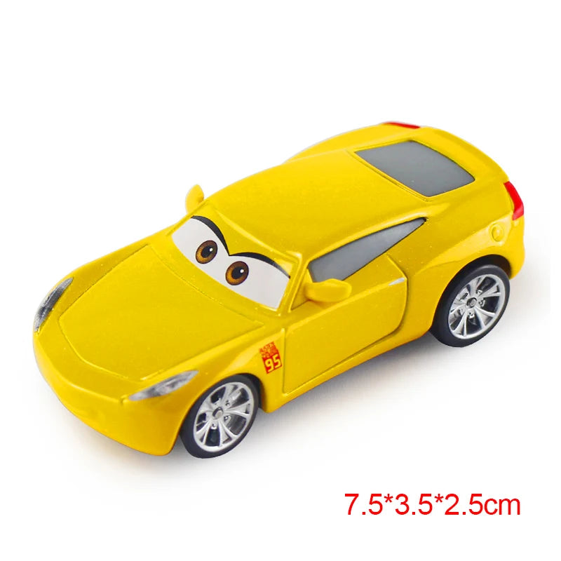 Disney Pixar Cars 3 2 Metal Diecast Car Toy Lightning McQueen Queen of England Fritter Miss For Kids Boy Birthday Toy Car Gifts