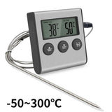 Termómetro digital inalámbrico TP700 para horno de cocina, barbacoa, parrilla, horno, temporizador de carne, ajuste manual de temperatura.