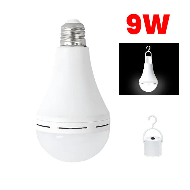 Rechargeable Hanging LED Bulb Outdoor Camping Lamp, Powerful Home Emergency Light, 7W, 9W, 12W, 15W 