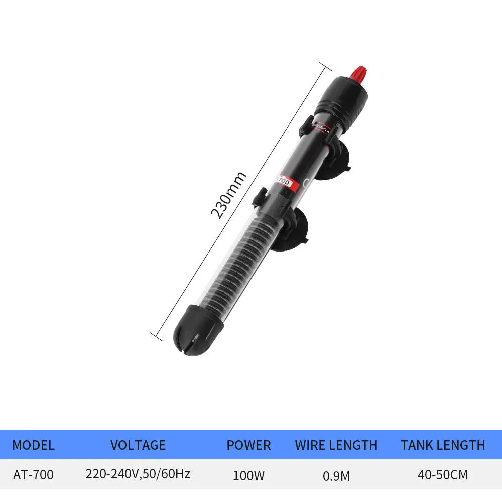 AC220-240V, 50HZ AT700 Fish Tank Thermostat Automatic Constant Temperature Heating Rod 25w 50w 100w 200w 300w Glass Heating Rod