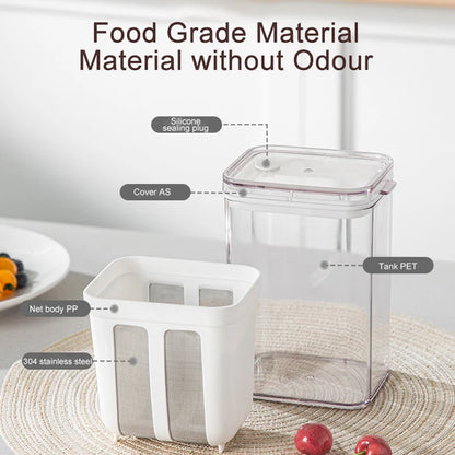 Greek Yogurt Maker Yogurt Filter Stainless Steel Strainer Whey Separation Tools Cheese Moisture Seperator Kitchen Accessories