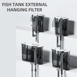 3/4/5/6W Wall Mounted Aquarium Filter Waterfall Filter for Small Fish Tank Filtering Equipment with Filter Media and Circulating