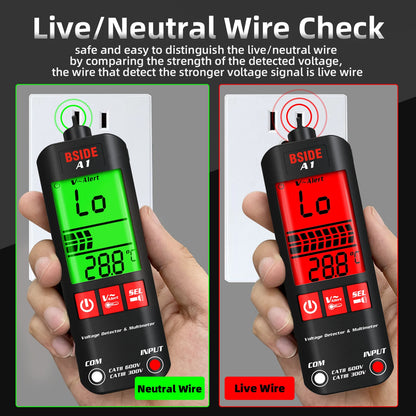 BSIDE S20/A10/A1 Intelligent EMF Multimeter 9999 Counts Rechargeable Meter Radiation Monitor AC/DC Voltmeter Ohmmeter Test