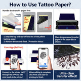 Portable A4 Thermal Printer Bluetooth Photos PDF Document Printing Machine Folded Rolls Paper For Office Work Home School Travel