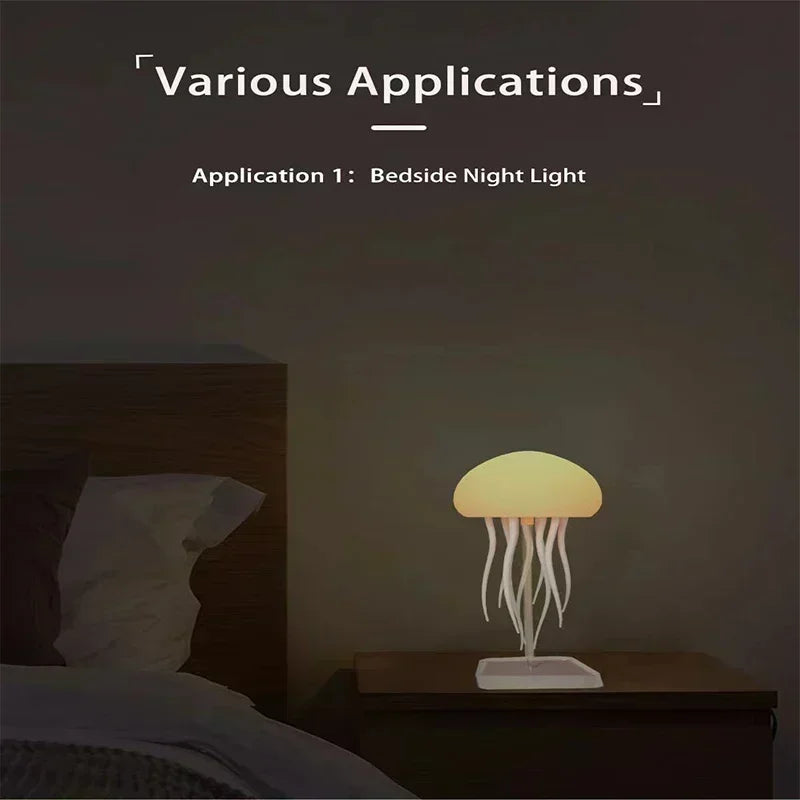 Upgraded Silent Jellyfish Lamp, Jelly Fish Light With Dancing Legs, Voice Control for Bedrooms, Living Room and Christmas Gifts