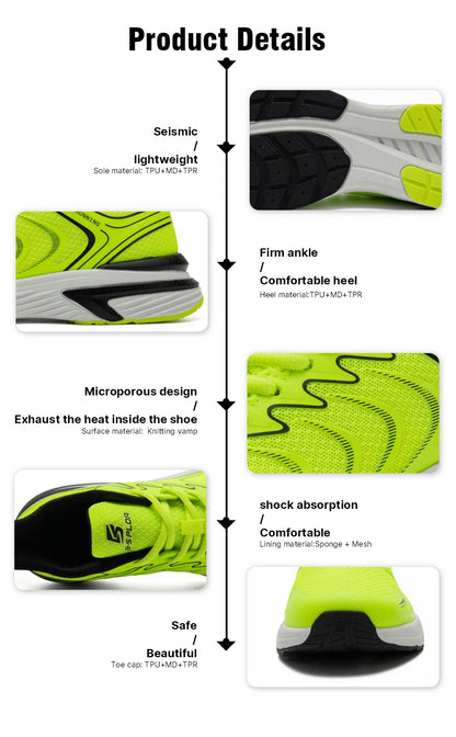 Baasploa New Running Shoes Men Casual Lightweight Mesh Walking Shoes Male Outdoor Breathable Non-Slip Tennis Sports Shoes