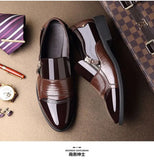 2025Men's Leather Shoes Sharp Pointed Outdoor Anti Slip Flat Fashion Business Zipper Footwear Casual Comfort Male Shoes