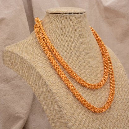 Jewelry Set For Women  Gold Plated With Necklace Pendant Nigerian Wedding Jewelry