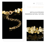 JD Natural Citrines Gravel Stone Irregualr Chip Chakra Bracelet Women Fashion Jewelry Reiki Healing Adjustable Birthday Gifts