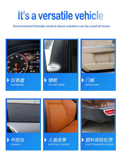 Car Plastic Restore Coating Agent Auto Plastic Rubber Exterior Repair Clean Car Restoration Agent Black Shine Seal Brighten Cars