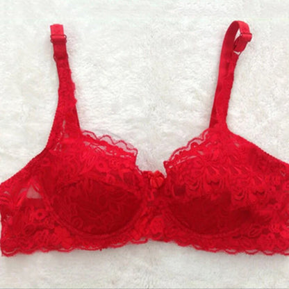 Nuevos sujetadores sexis de encaje floral para mujer, sujetador push up fino de verano, color sólido, ropa interior cómoda y transpirable, lencería de moda femenina.