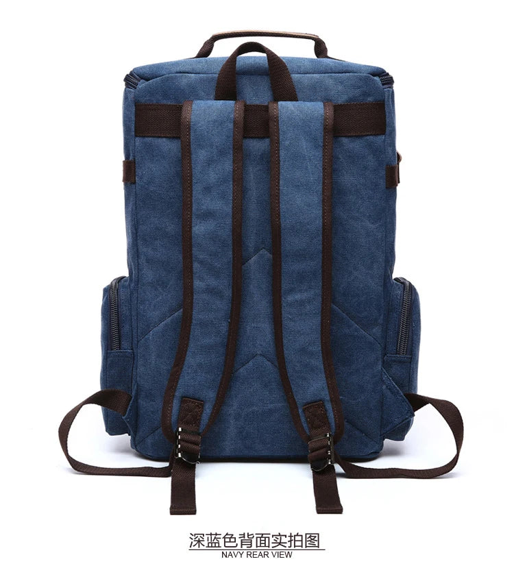 Mochila de lona multifuncional DISCOVERY-SUN, mochila informal para senderismo, mochila escolar para deportes al aire libre, mochila de viaje de gran capacidad.