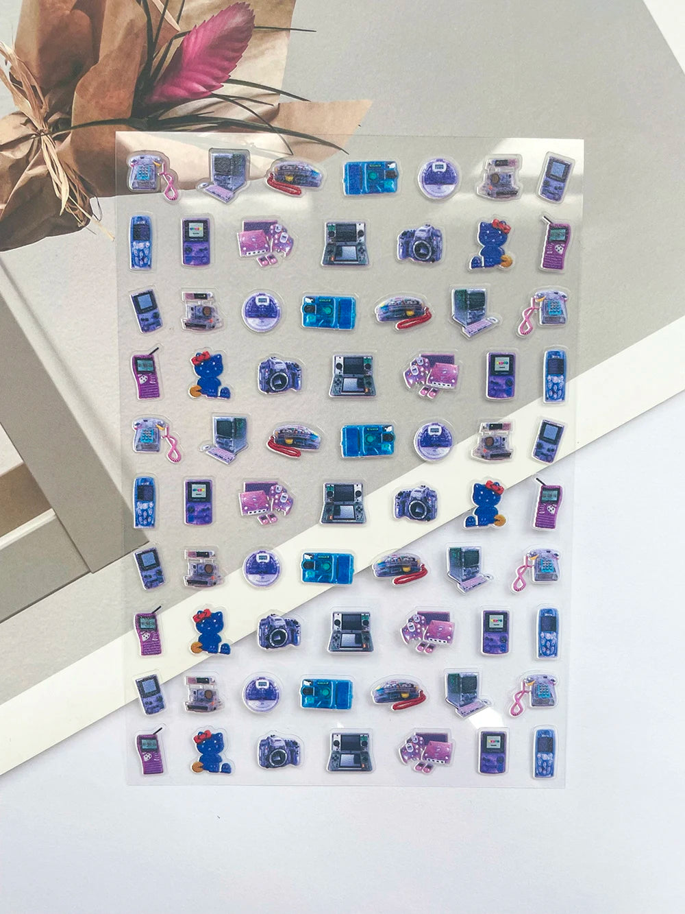 Super Mini Phone Leopard Print Luggage Tags Nail Art Diy Loptop Phone Shell Water Bottle Waterproof Stickers