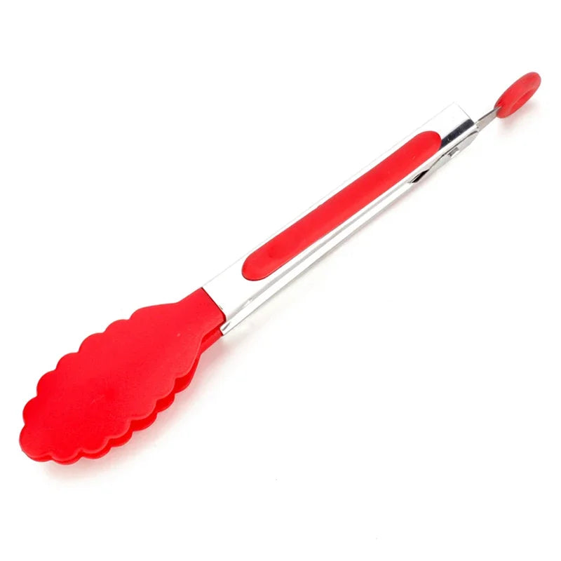 Food Tong Stainless Steel Kitchen Tongs Silicone Nylon Non-Slip Cooking Clip Clamp BBQ Salad Tools Grill Kitchen Accessories