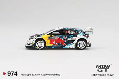 Preventa MINIGT 974 1:64 Ford Puma Rally M Sport WRT 2024 Modelo de fundición a presión Juguetes de colección