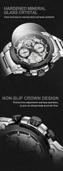 NAVIFORCE Original Watch for man 2025 New Stainless Steel Waterproof Chronograph Classic Quartz Wristwatch Brand Men Watch Gifts