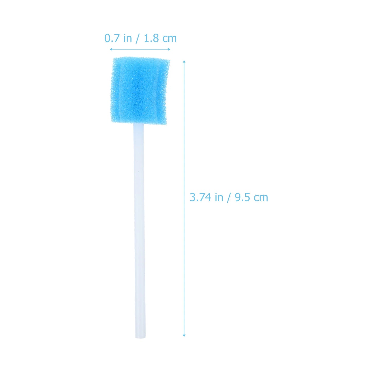 Healifty Goma de bicarbonato 100 unidades descartáveis para cuidados orais esponja formato de dente cotonete de limpeza boca goma
