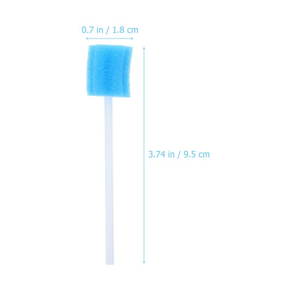 Healifty Goma de bicarbonato 100 unidades descartáveis para cuidados orais esponja formato de dente cotonete de limpeza boca goma