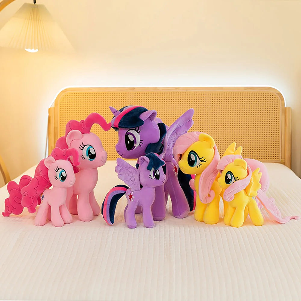 30CM My Little Pony Kawaii Toys Pinkie Pie Fluttershy Twilight Sparkle Soft Stuffed Dolls Ornaments Plushie Gifts For Kids