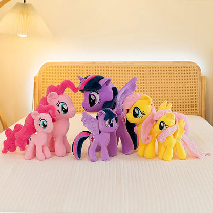 30CM My Little Pony Kawaii Toys Pinkie Pie Fluttershy Twilight Sparkle Soft Stuffed Dolls Ornaments Plushie Gifts For Kids
