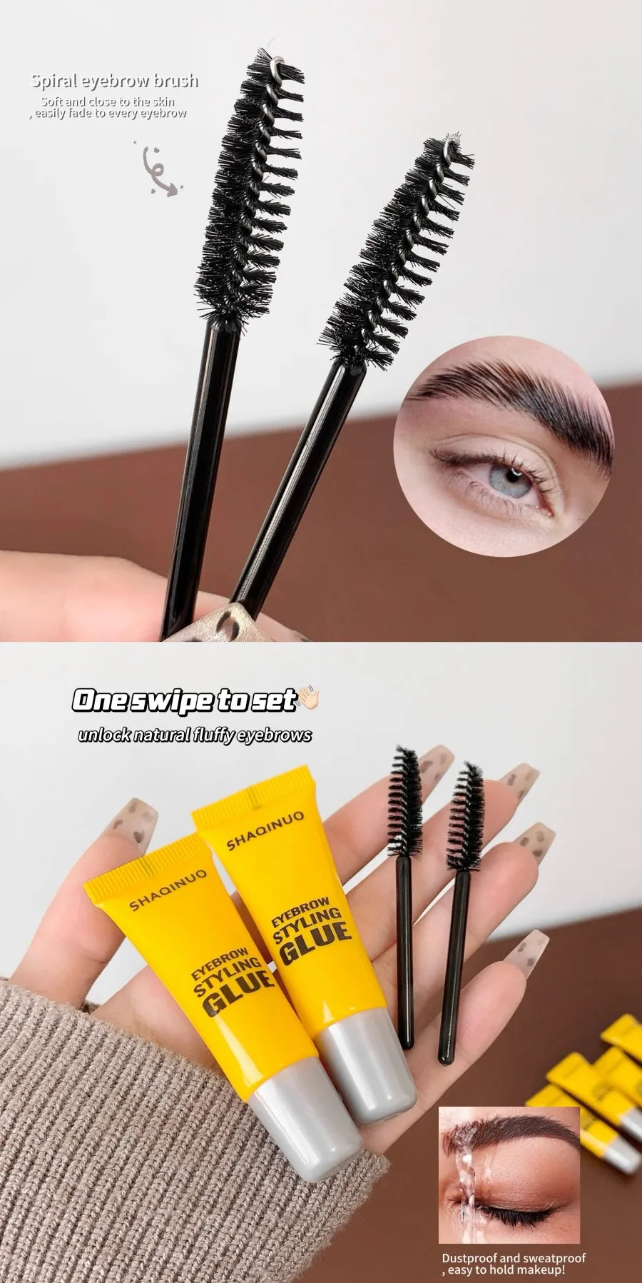 Eyebrow shaping gel Eyebrow shaping cream with brush Wild eyebrow strong shaping eyebrow gel
