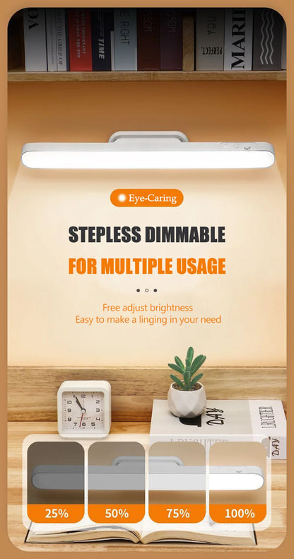 Remote LED Desk Lamp Magnetic Hanging Night Light USB Rechargeable Table Lamp 3 Colors Reading Light For Cabinet Closet Wardrobe