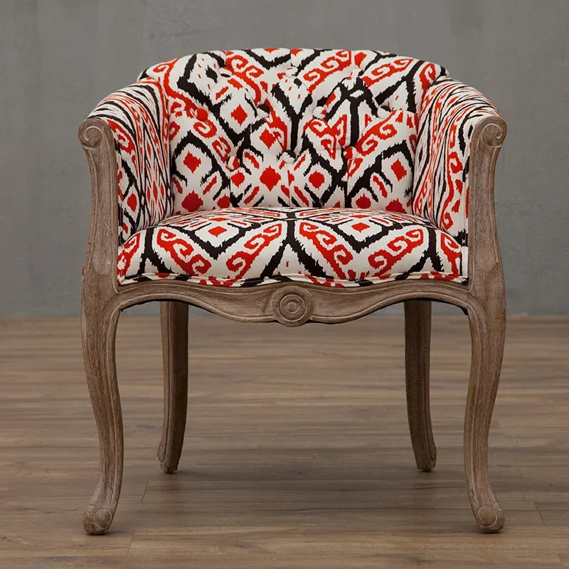 European Hotel Dining Chair, Leisure Sofa Chair, Solid Wood Antique Dining Chair, Living Room Leisure Sofa,Support Customization