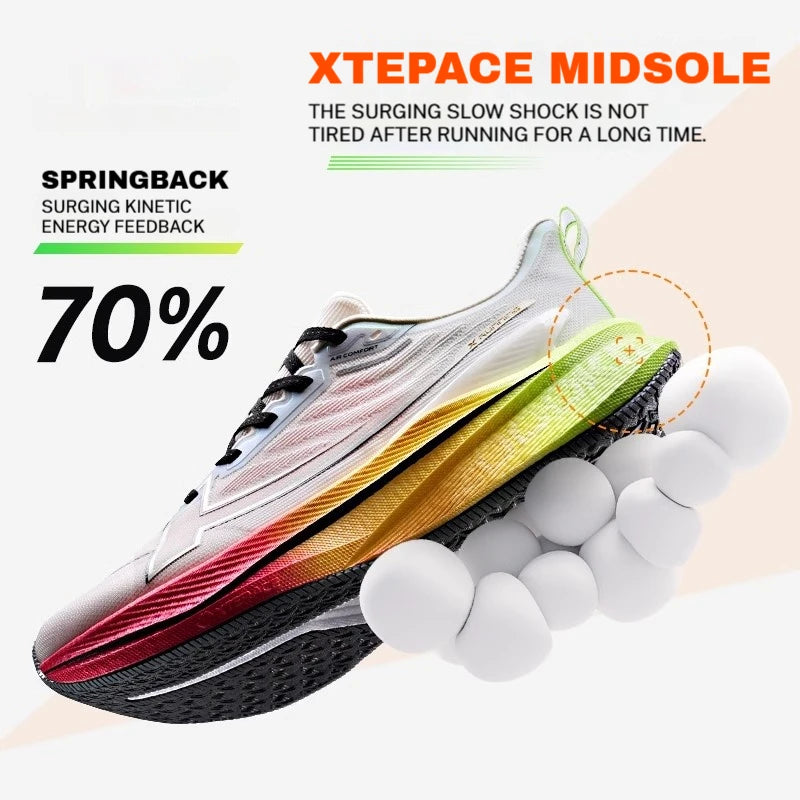 Xtep Women's Running Shoes 2000km 3.0 2025 Spring Lightweight Cushioned Wear-Resistant Training Jogging Sneakers 875118110034
