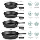 14/16/20cm Cast Iron Frying Pan,Non-stick Skillet Kitchen Fry Pot,Breakfast Pan Omelette  pancake pan,Induction Cooking Cookware