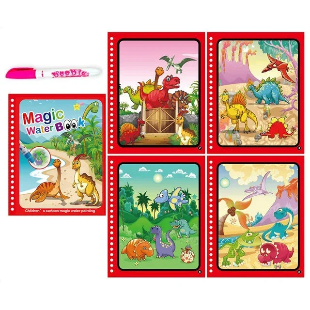 Drawing Coloring Books for Kids Magic Water Book with Pen 2 To 4 Years Old Children Learning  Education Toy Baby Montessori Toys