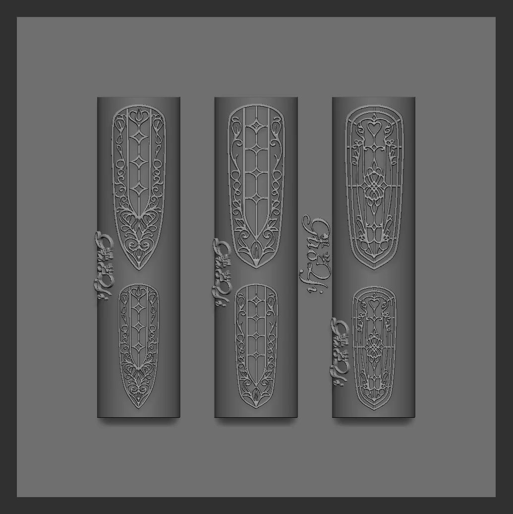 1pc Bowknot Candles Jellyfish Shell Rose Leaf  3D Acrylic Mold Nail Art Decoration Nails DIY Design Silicone  Nails Mold