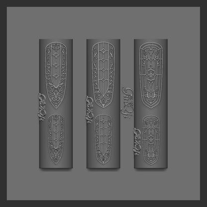 1pc Bowknot Candles Jellyfish Shell Rose Leaf  3D Acrylic Mold Nail Art Decoration Nails DIY Design Silicone  Nails Mold