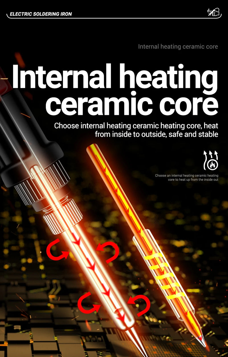 ANENG SL106 Electric Soldering Irons Adjustable Temperature Welding Solder Rework Station Heat Pencil Tip Repair Tools 110V/220V