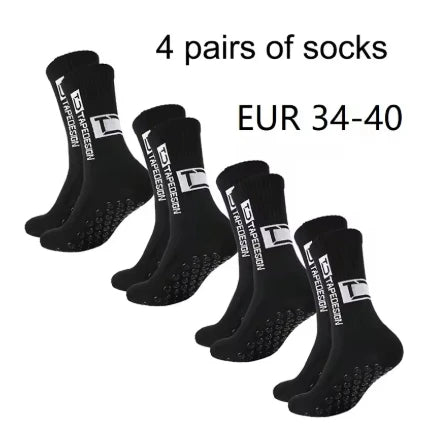4 pairs of new TC mid tube glued football socks for sports training and competition, non slip and breathable socks