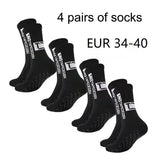 4 pairs of new TC mid tube glued football socks for sports training and competition, non slip and breathable socks