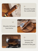 Handmade Forging NON-STICK PAN Household Stir Fry Stew Pot Flat Bottom Small Frying Pan Kitchen Gas Stove Universal Pan Cookware