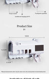 Toothbrush Holder Toothpaste Dispenser Solar Energy Bathroom Toothbrush Storage Box Multi-function Storage Holder USB Charge