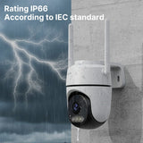 WONSDAR 2pcs PTZ Camera Outdoor IP Camera Video Surveillance WiFi Camera Home Security Protection Motion Detection Alarm iCsee